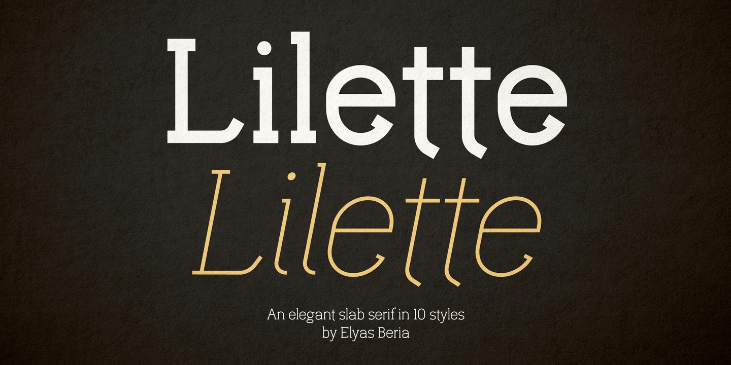 Beispiel einer Lilette Medium-Schriftart